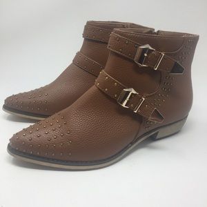 Bucco Capensis Leather Ankle Boots Sz 8-1/2